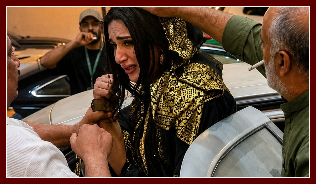 بالصور :ضبط شاب يملايس النساء ومكياج كامل في قاعه افراح